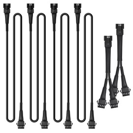 4pcs 47 inch 4-pin RGB Motorcycle Cars Extension Cords and 2pcs 2-Way Splitters Underglow Led Rockmulti-Color Neon Lights Strip Fit for Motorcycles Golf Truck Carts ATV Car