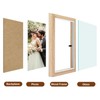 TESSTSY Foldable Collage Picture Frame, 3 Picture Frames, Wooden Picture