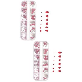 Healvian Nail Rhinestones Compartment Box of Nail Diamonds and Jewels for Christmas and Special Occasions Easy Application