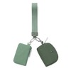 Dual Pouch Wristlet Wallet for Women, Mini Zip Around Design,