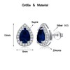 MASOP Stud Earrings 925 Silver Birthstone Earrings Jewellery Gifts for