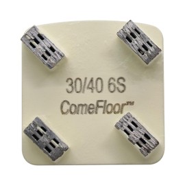 Concrete Floor Grinding Disc, Redi-Lock Metal Diamond Grinding Shoes Compatible with Husqvarna Grinders, 30/40 Grit 6S Soft Bond, 3PCS