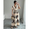 Vestido Casual De Mujer Con Estampado Floral Y Cuello En