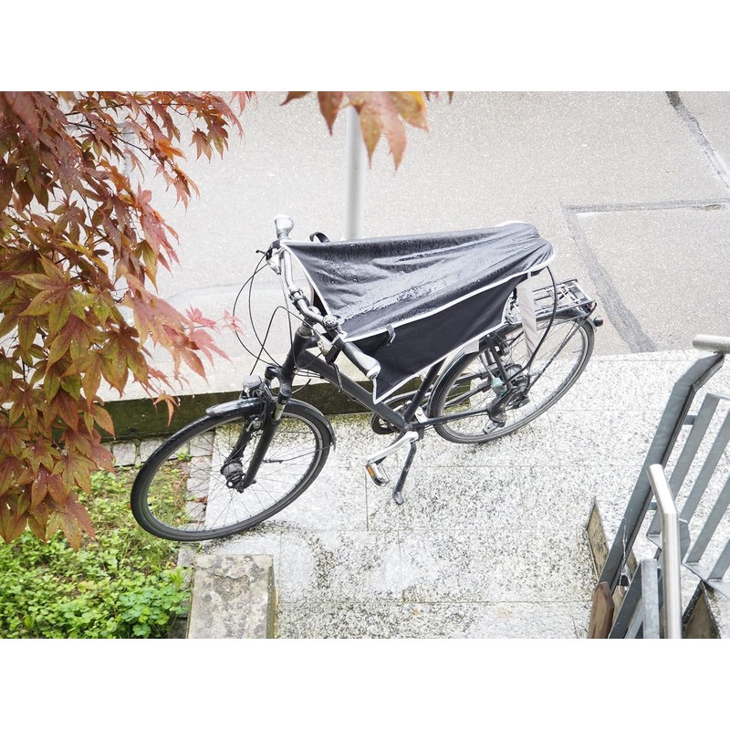 Drachenhaut 2-in-1 Cyclist Rain Cover (Black with Reflective Detail, Regular)