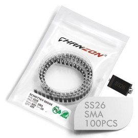 (Pack of 100 Pieces) Chanzon SS26 SMD Schottky Barrier Rectifier Diodes 2A 60V SMA (DO-214AC) 2 Amp 60 Volt