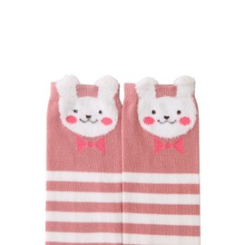 CISMARK Cartoon Animal Cat Bear Fox Cotton over Calf Knee High Socks 6 Colors One Size…