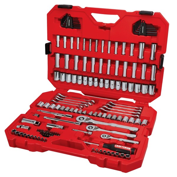 CRAFTSMAN Mechanics Tool Set, 1/4, 1/2 and 3/8 Inch Drive,