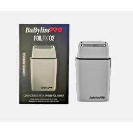 BaByliss PRO FXFS2GY FOILFX02 Limited Edition All-Metal Double-Foil Shaver Grey