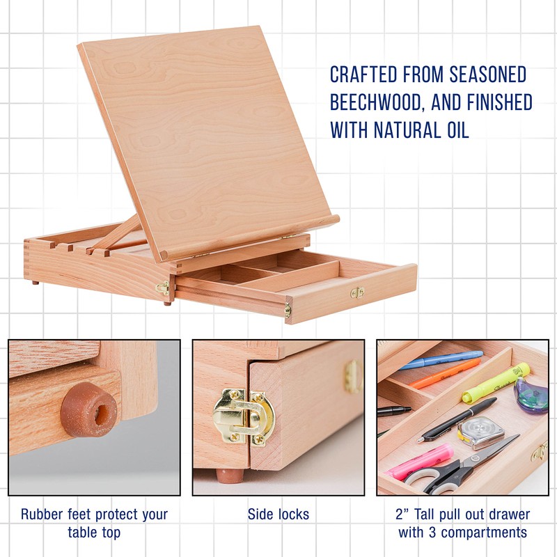 U.S. Art Supply Large 20-1/2" x 16" Wooden Drawing Board,