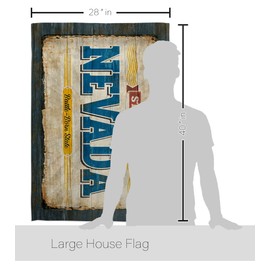 Americana Home & Garden Nevada Vintage House Flag Regional States American Territories Republic Country Particular Area Decoration Banner Small Garden Yard Gift Double-Sided, Made in USA