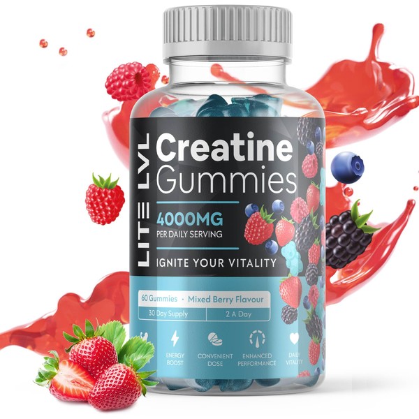 LITE LVL Creatine Monohydrate Gummies | 4000mg Daily Serving Creatine