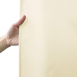 AooHome Extra Long Fabric Shower Curtain, Polyester Solid Shower Curtain Liner for Hotel with Hooks, Weigthed Bottom, Waterproof, Beige, 72x78 Inch