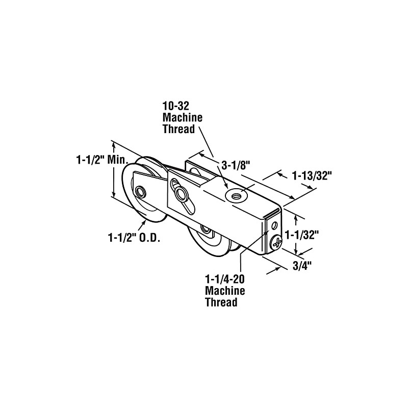 Prime-Line D 1754 1-1/2 In. Steel Ball Bearing Sliding Door