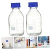 KICHOUSE 2pcs Reagent Bottle Laboratory Chemical Container with Calibration Solid