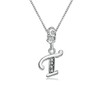 KunBead Jewelry 18 inch Letter T Initial Crystal Alphabet Name