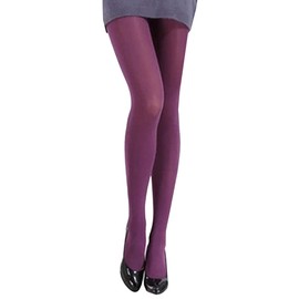 CHROME CRANE Women's Colorful Simple Tights 120 Denier Solid Stretch Stockings CS001