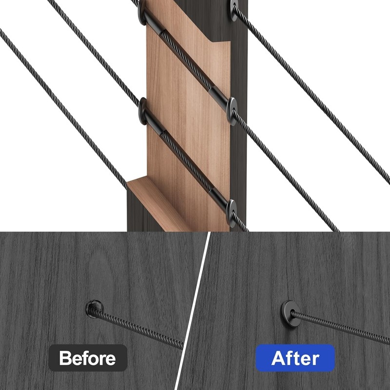[Patent] CKE 20 PCS Black 45 Degree Angle Cable Railing