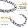 GOLDCHIC JEWELRY 6mm Rope Chain Bracelet, 316L Stainless Steel Chunky