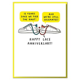 13 Years Since We Tied The Knot! Cute 13th Anniversary Card