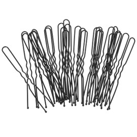 FRCOLOR U-shaped Hair Pins, Pack of 50 Buns Wavy Hair Pins for Updo Women Ladies Girls Bobby Pins French Historical Hair Styling Pins Hair Accessories
