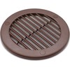 Brown ABS Plastic Round Air Vent Grille 100mm Diameter
