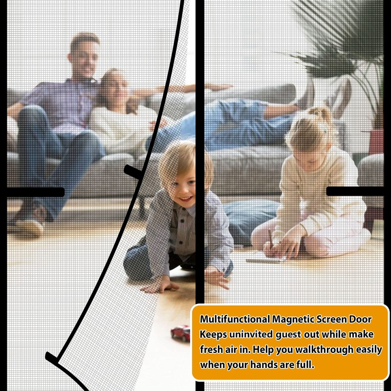 Magnetic Screen Door 36x82 inch Heavy Duty Magnetic Curtain Door