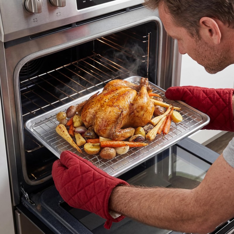 aking Sheet Pan & Cooling Rack Set – 18"×13" Aluminum