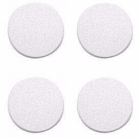 Wideskall® White Round Door Knob Wall Shield Self Adhesive Protector (3" inch Standard Size, 4.0, Count)