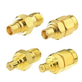 Eightwood Antenna Adapter Kit MCX to SMA 4 Type for Wirelesse WiFi Router Antenna WLAN LAN GPS Multi-Way