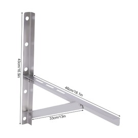 MUSESPANI 2×Heavy Duty SS201 1.5P Wall Air Conditioning Bracket Thickened Ac Rack Outdoor Bracket Split Hanging Rack for Mini Split Air Conditioner Heat Pump Systems
