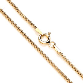 Old English Jewellers 9ct Yellow Gold on Silver 2mm Popcorn Chain Necklace 16 18 20 22 24 inch (20)