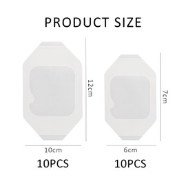 20 Sheets of Waterproof Wound Dressing Stickers, Transparent Viscous Bandages, Sterile Transparent Dressings, Transparent Tattoo Tape, Sterile Wound Care Stickers