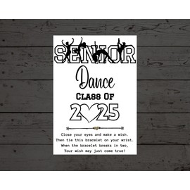 Dance Senior Class of 2025 Wish Bracelet, Gift for Dance Team, Senior Night Gifts, Graduation Gifts, End of Season Gifts, Dancer Gifts, Dance Team Gift, Team Gifts