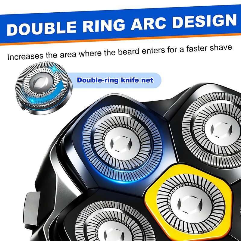Magnetic 6 Blades Head Shaver Replacement Heads for Many 6D