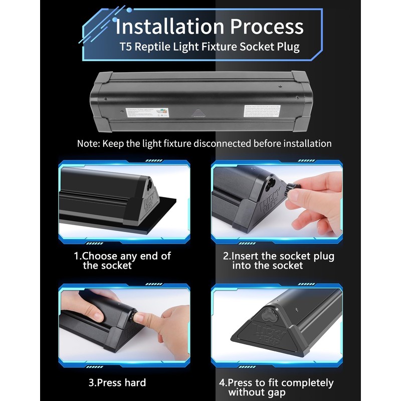 LUCKY HERP T5 Reptile Light Waterproof and Dustproof Accessories (Please