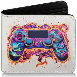 Gamer Wallets for Teen Boys,Cool Kids Wallet for Boys Ages 8-10 9-12 13-15 with Credit Id Card Cash Holder Black Rfid Blocking Zipper For Teen Youth Guys Teenager Birthday Christmas Gifts Ideas