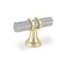 KOMOTIA 20 Pack Cabinet knurled Knobs Brushed Satin Nickel and