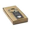 Rectangular Chrome Keyring with Engraving "Es gibt nur eine beste