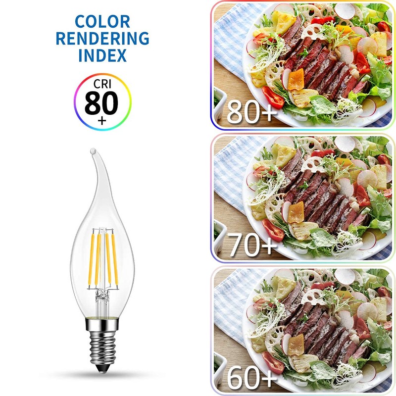 ANWIO B11 LED Filament Bulb E12 Candelabra Medium Base 2700K