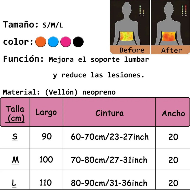 Cinturon Para Pesas Mujer Faja Gym Trabajo Carga Sport