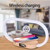 NCONCO Table Lamp Bedside Light with Wireless Charger Clock USB