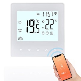 Decdeal WiFi Thermostat Smart Thermostat Digital Thermostat Intelligent Thermostat Room Thermostat for Home Room Thermostat Indoor Smart WiFi Thermostat 3A Digital Programmable LCD Display