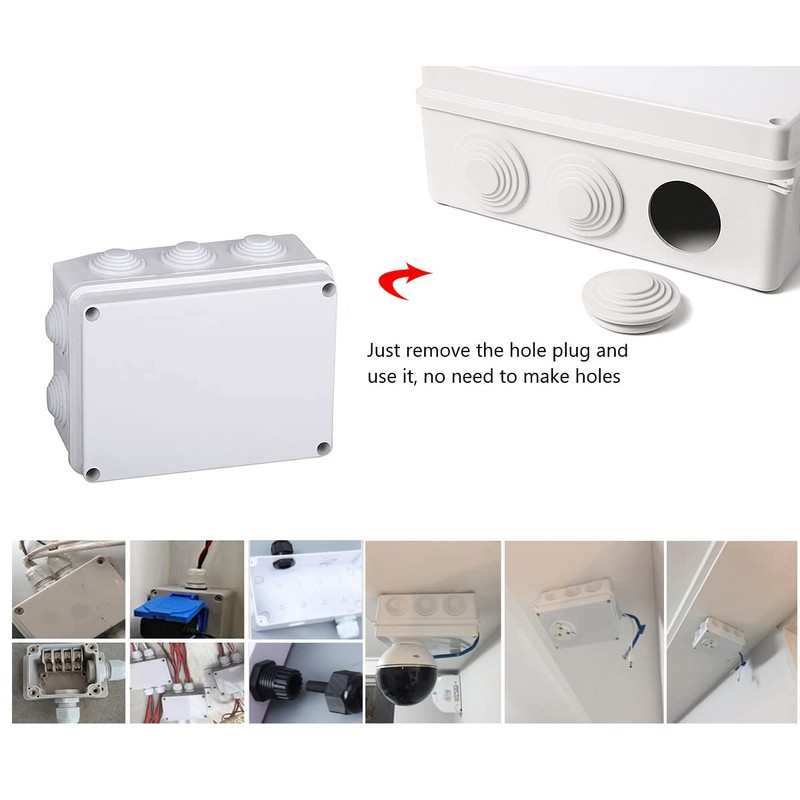 Junction Box Surface-Mounted, Junction Box Waterproof IP65, 15 x 11