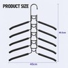 5-Tier Space Saving Clothes Hanger with Non-Slip Foam Padded Arms,