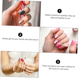 IWOWHERO 14PCS Rabbit Nail Art Decorations Creative Metal Nail Stickers for DIY Manicure Healthy Safe for Personal and Professional Use