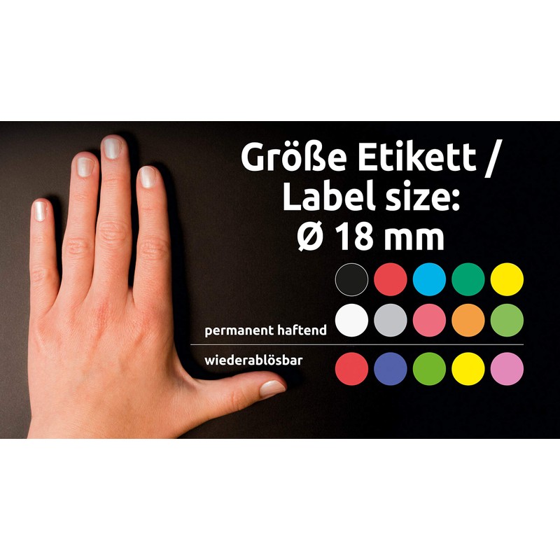 Avery Zweckform 3004 Coding Dots (96 – 18 mm Diameter) blue blue