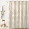 TURKIO Tall Shower Curtain 78 Inches Long Beige Shower Curtain
