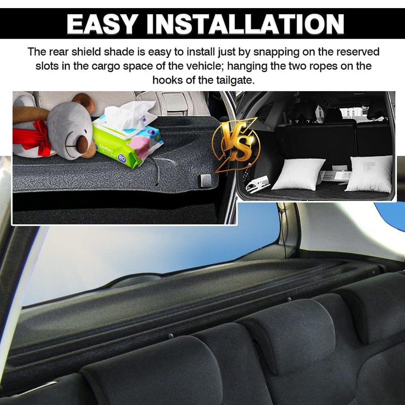 Powerty Cargo Cover Compatible with Honda Fit 2009 2010 2011