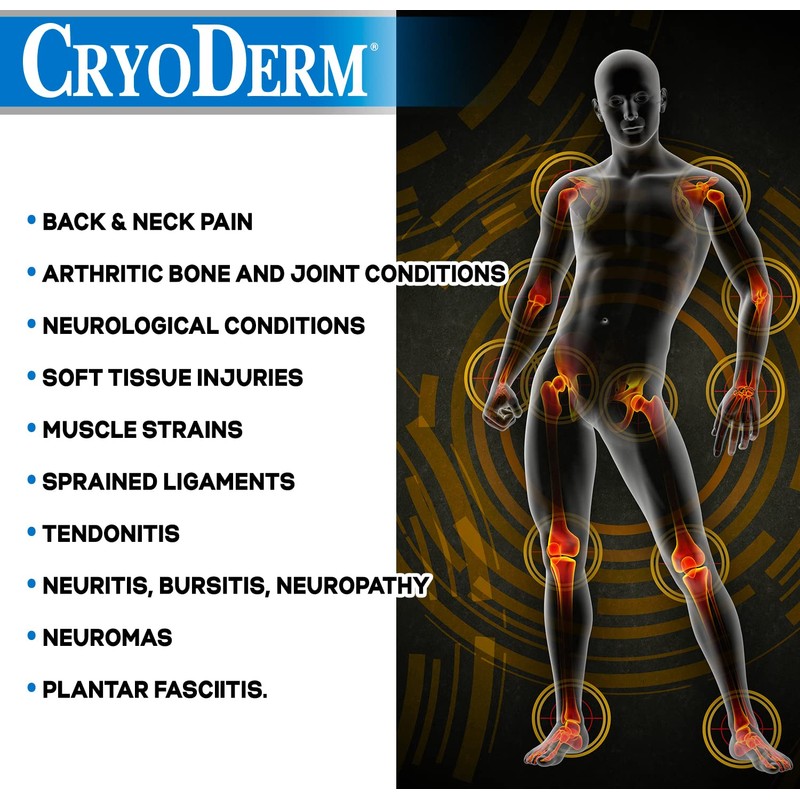 CryoDerm Cold Therapy 3 oz Roll On (2 Pack)