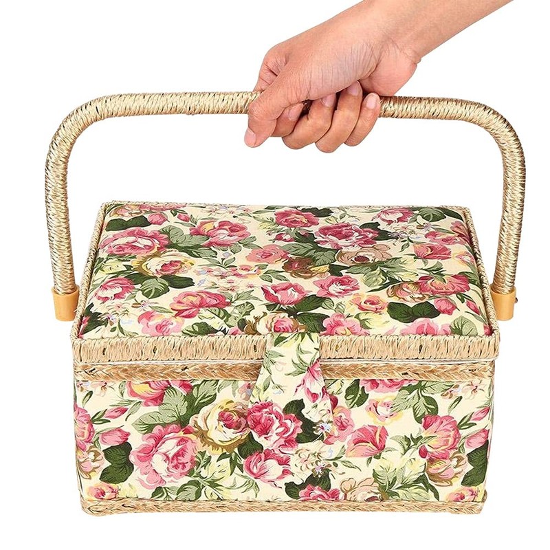 ANCLLO Sewing Supplies, Sewing Box Organizer Sewing Kit Storage for